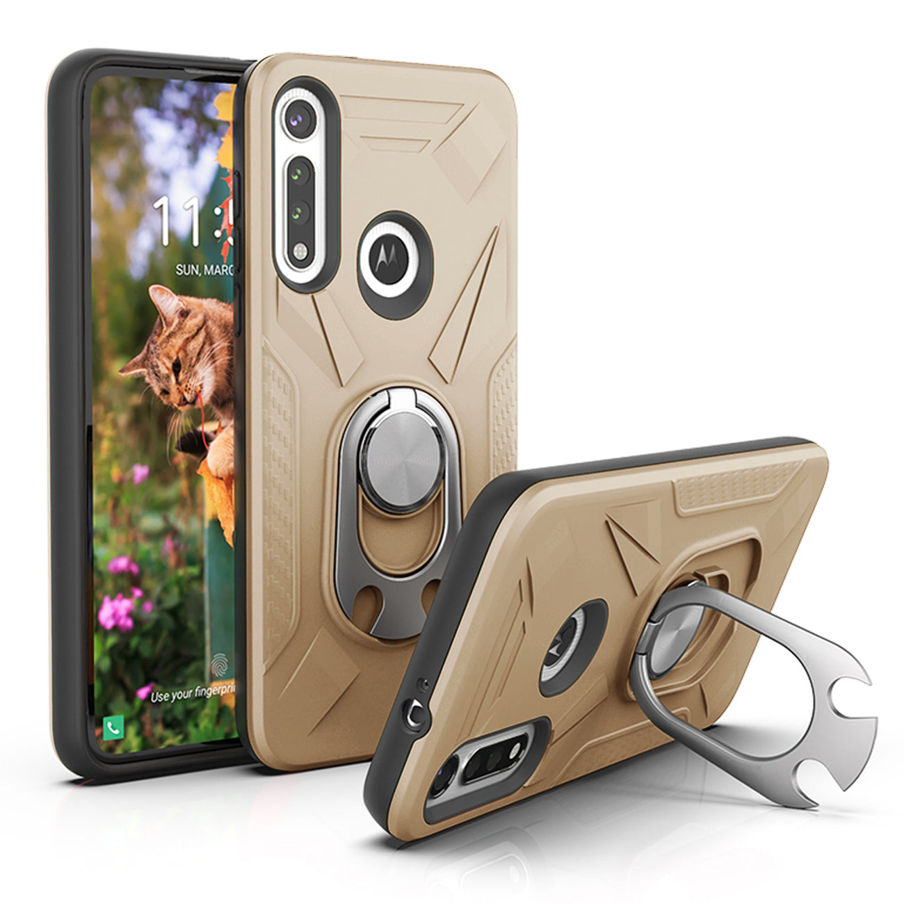 Motorola Moto G Fast Case with Ring Holder In Gold